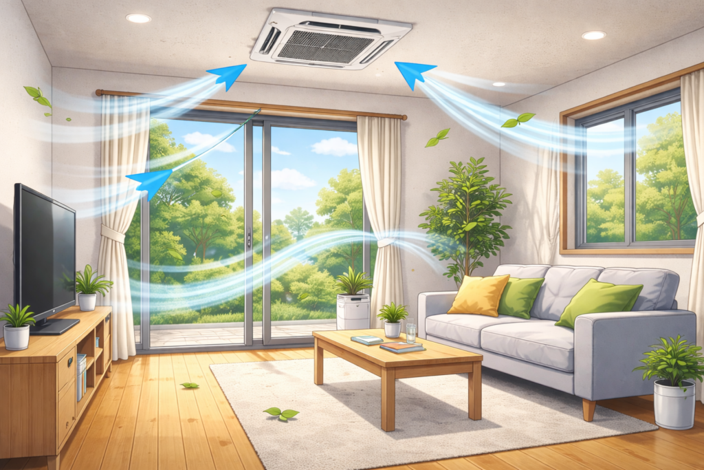 換気されている画像