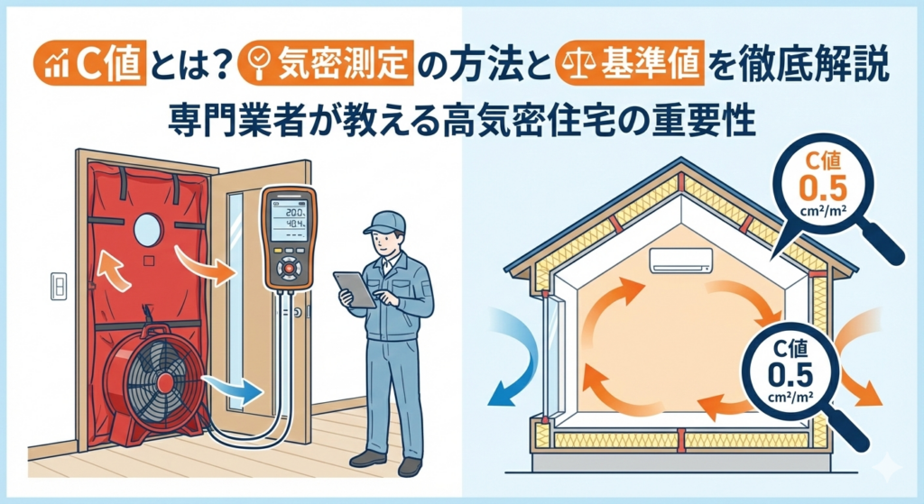 C値とは？気密測定の方法と基準値を徹底解説｜専門業者が教える高気密住宅の重要性